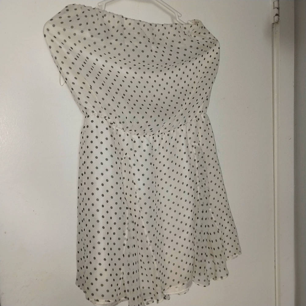 Mason Cream Strapless Sundress for Wedding Guest size 2